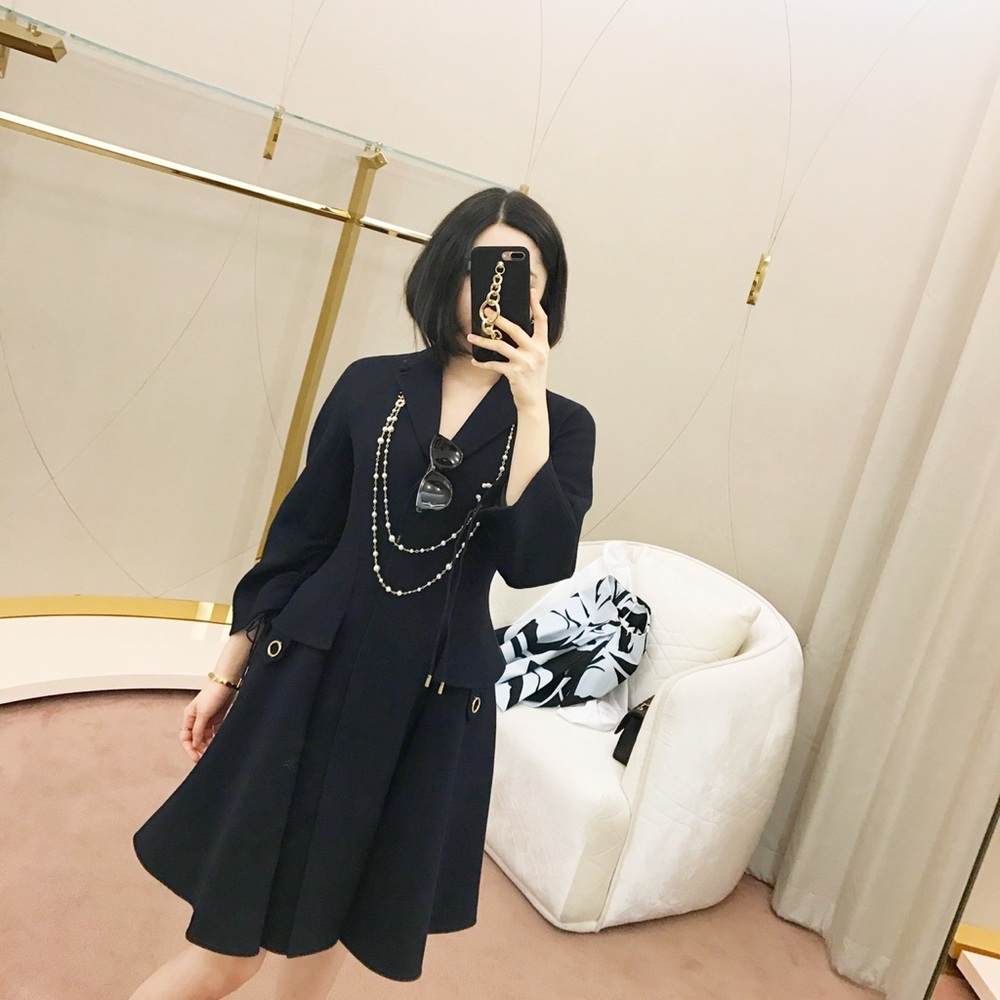 Christian Dior black coat maxi length size 34 dress-like 2016 - Picture 3 of 12